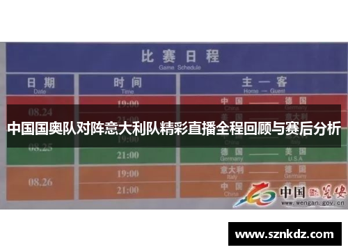 中国国奥队对阵意大利队精彩直播全程回顾与赛后分析